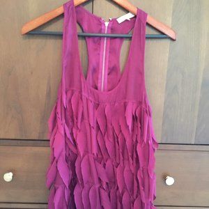 Women's FUSCIA TOP with flapper flare!